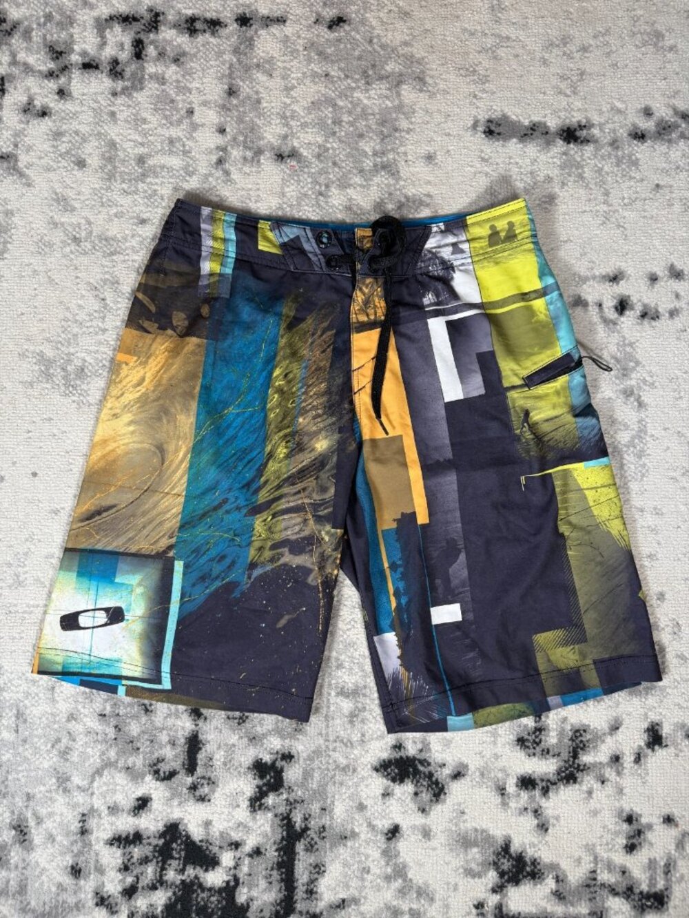 Y2K Oakley Scatter Skull Line Board Shorts